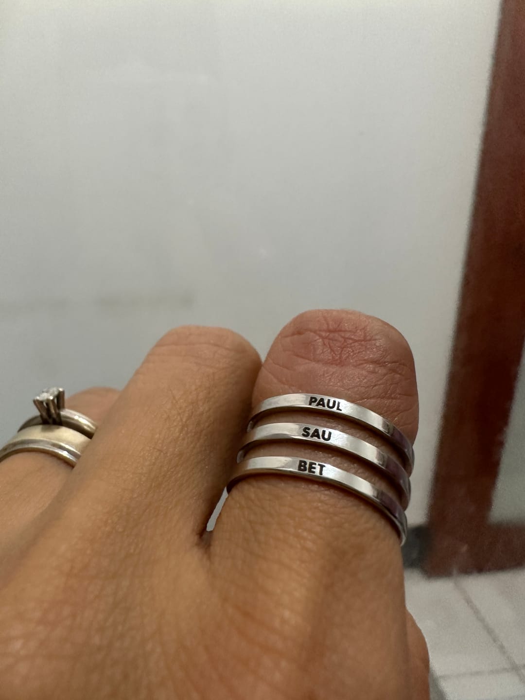 Customer photo review of Printave™ Personalized 3 Layers Ring