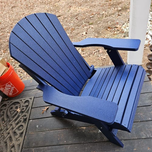 Customer photo review of DuraWeather Poly® King Size Folding Adirondack Chair
