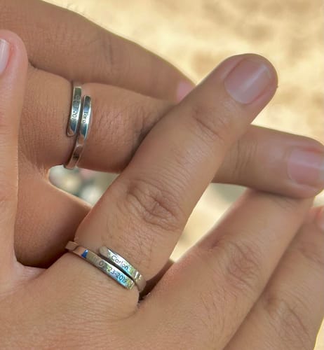 Customer photo review of Printave™ Personalized 2 Layers Ring