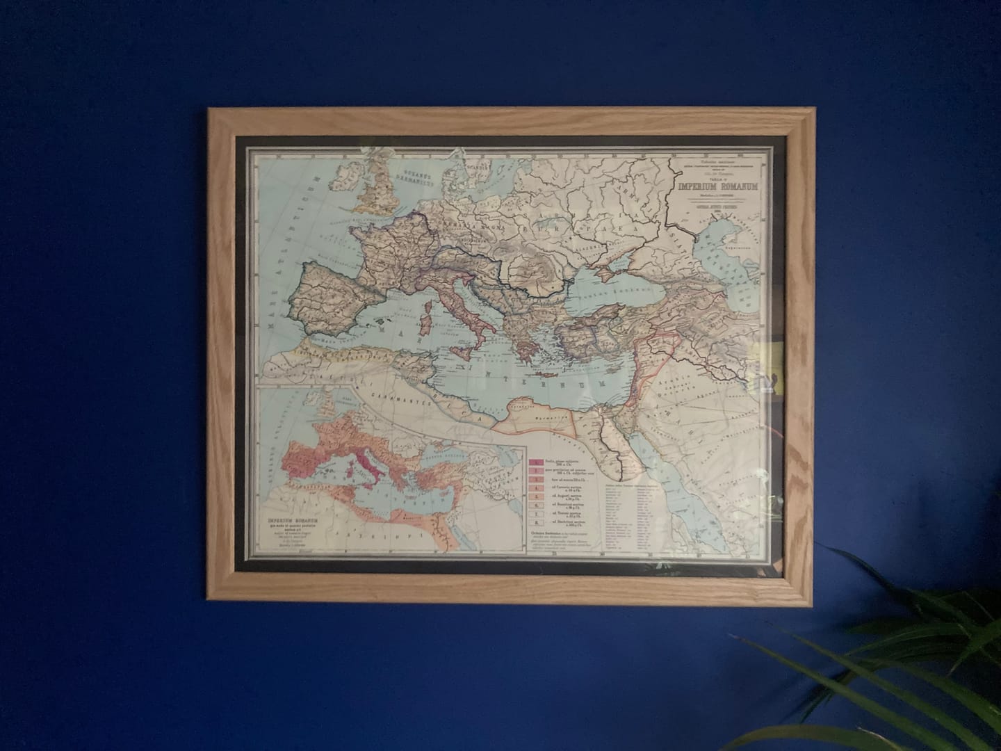 Customer photo review of Old Roman Empire World Map From 266BC to 305AD by Perthes & Kampen, 1889 - Rare Map of Byzantine, West and East Roman Empire & Roads