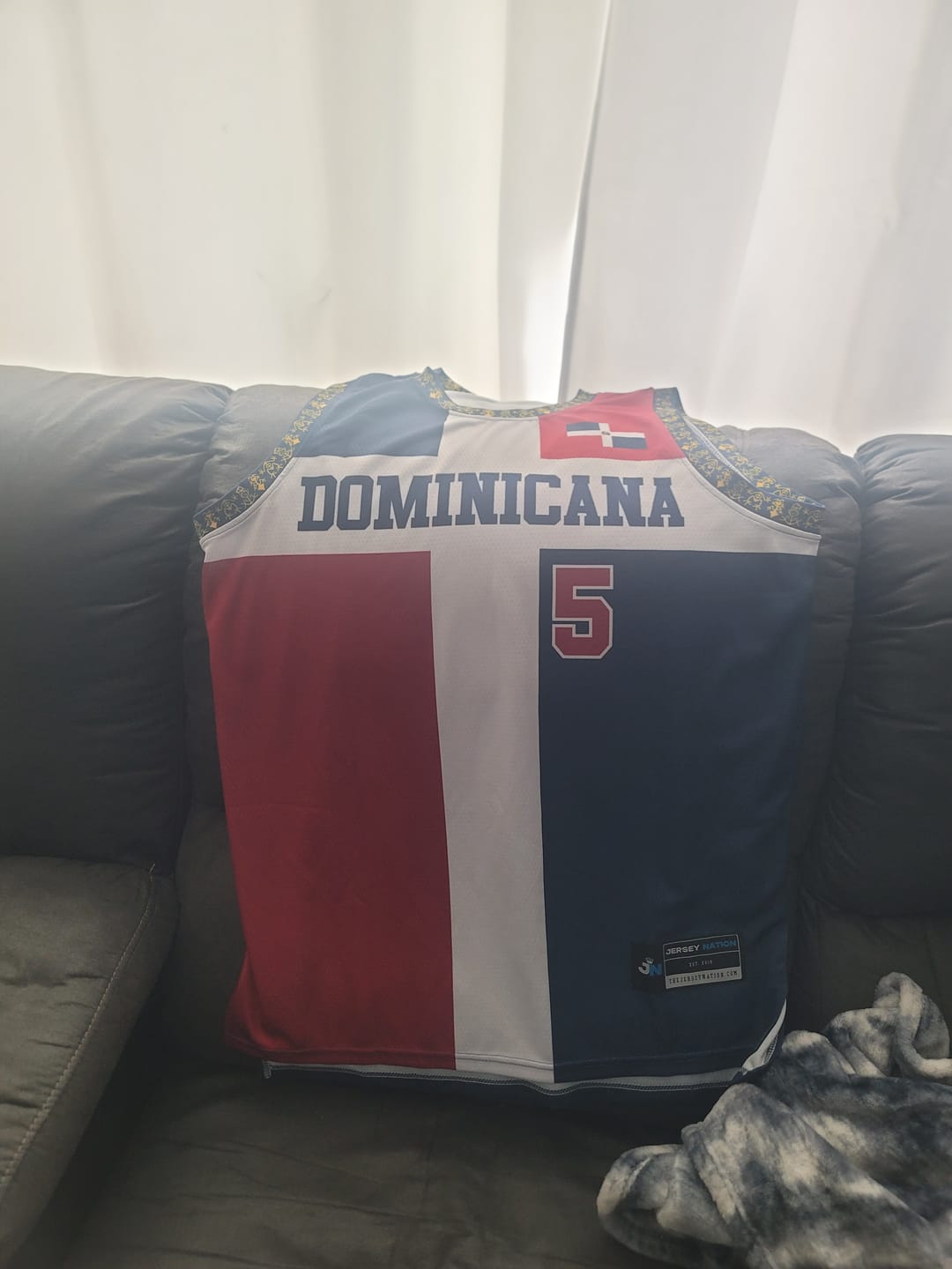 Customer photo review of Dominican Republic Basketball Jersey
