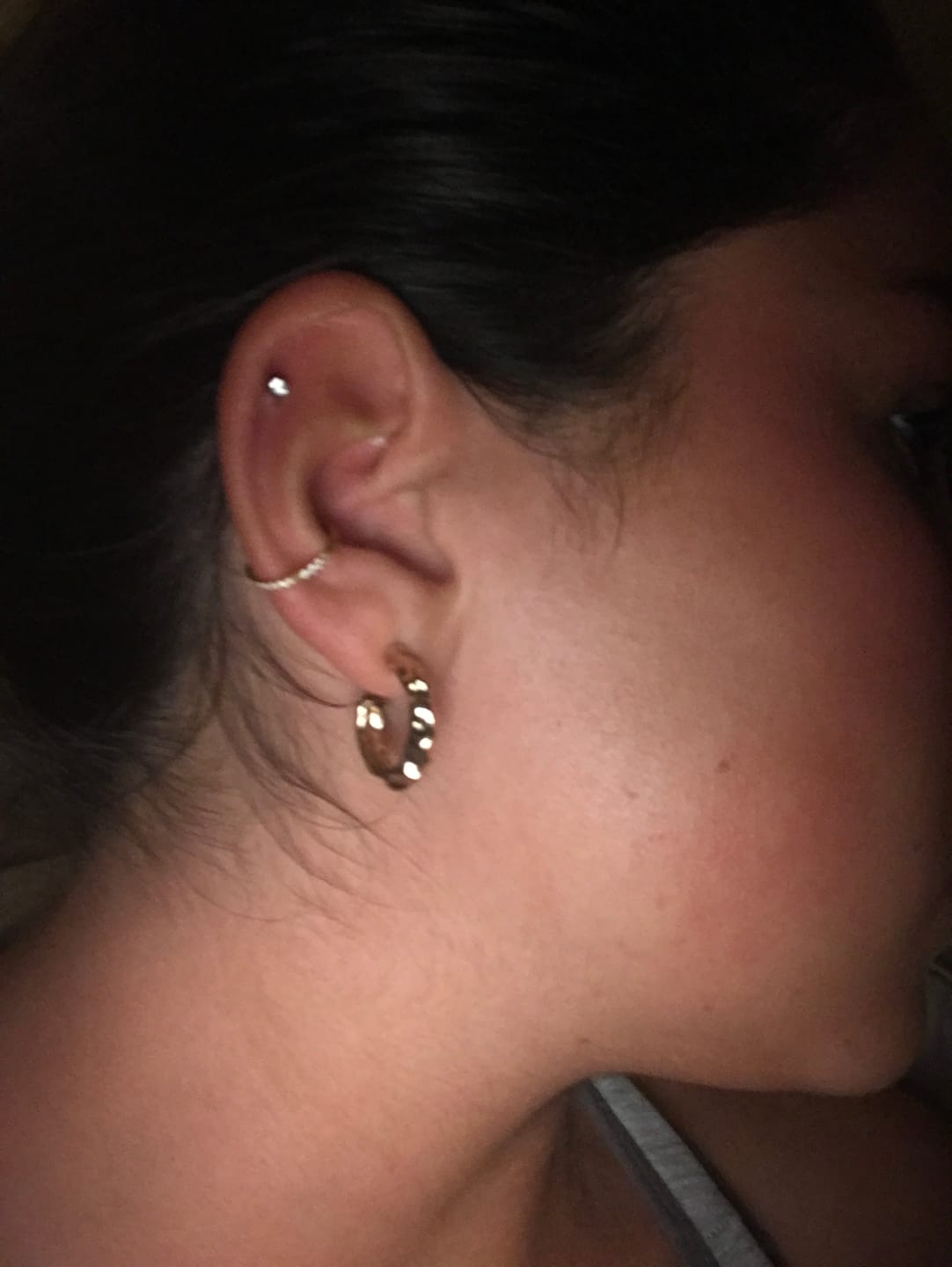 Customer photo review of Conch Clicker | Titan Piercing