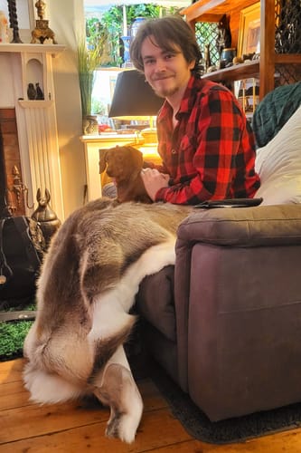 Customer photo review of XL Reindeer Fur Hide