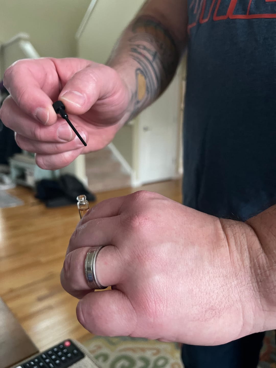 Customer photo review of LeatherDaddy Cologne Sample 1ml Vial