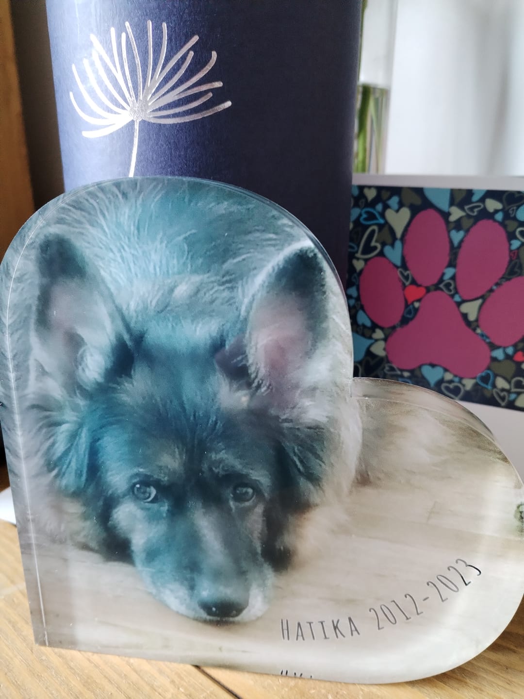 Customer photo review of Avec photo - Cœur en verre personnalisé