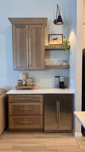 Customer photo review of Modern 3" Thick Floating Shelves