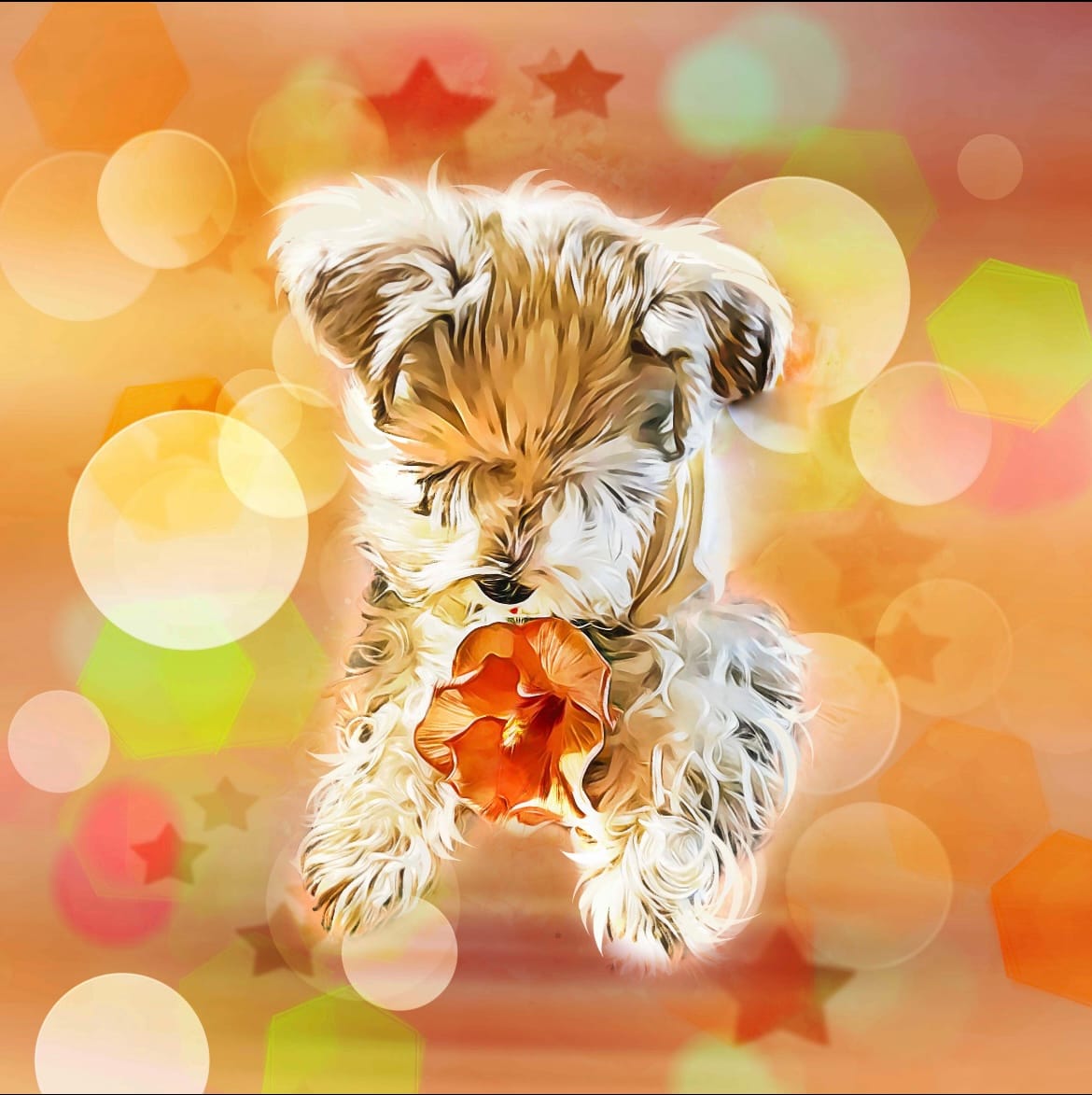 Customer photo review of Watercolor Pet Art - Pet Galaxy (PG)