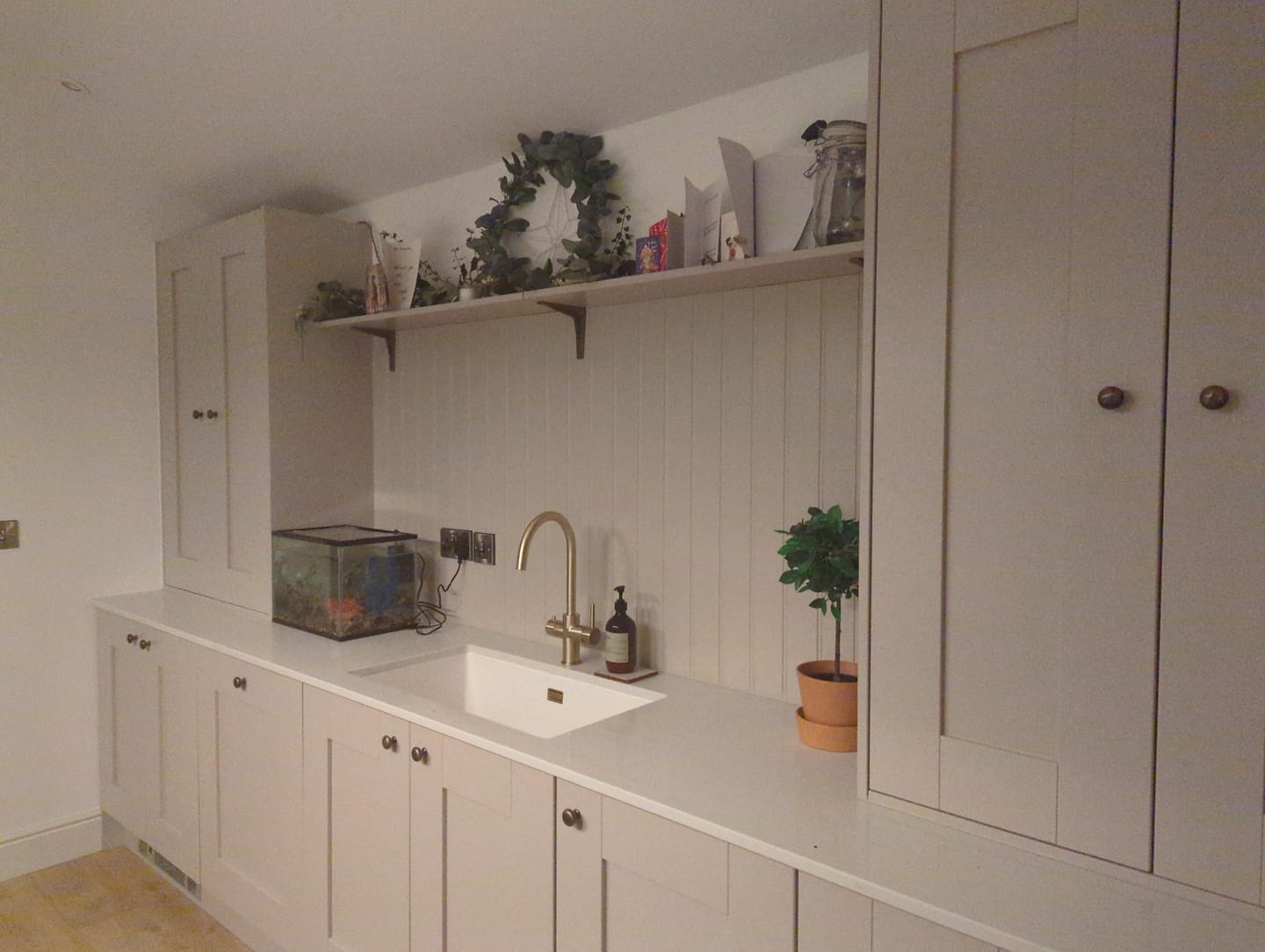 Customer photo review of Heritage Solid Brass Shelf Bracket