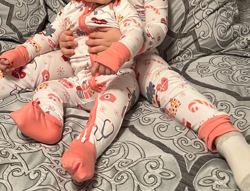 Customer photo review of A Nurses Christmas Baby Footie