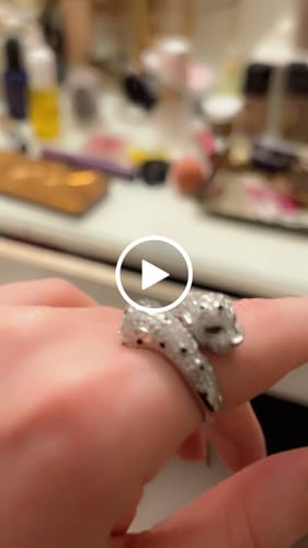 Customer video review of DOUBLE PANTHERE SILVER DIAMOND RING