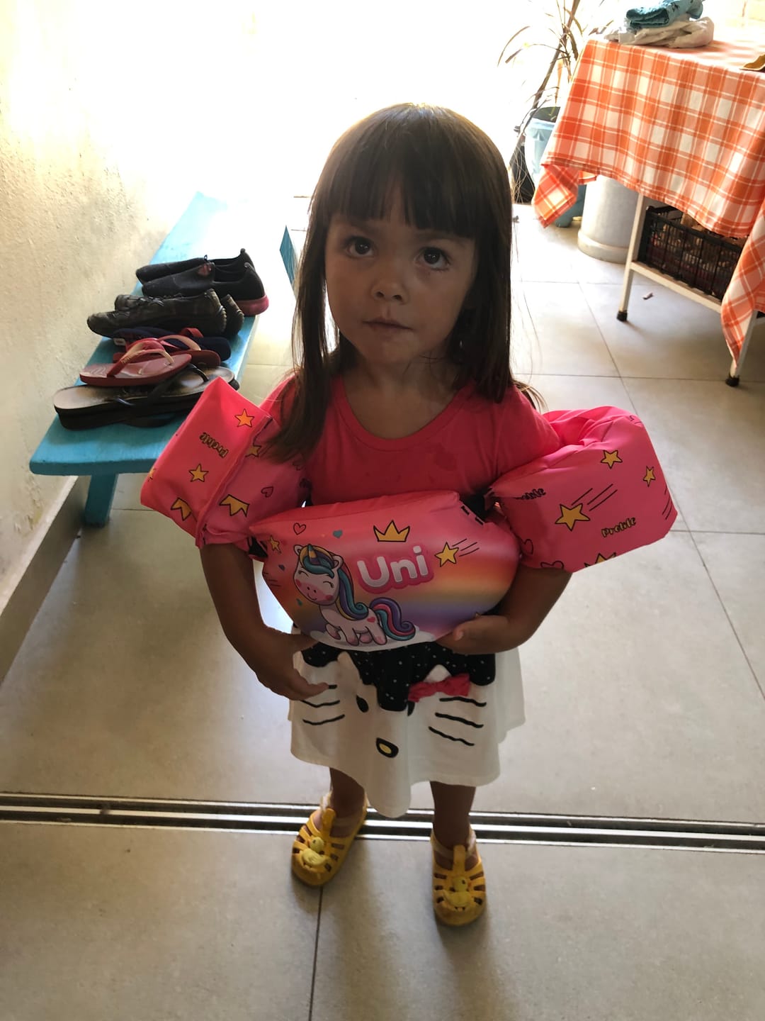 Customer photo review of Colete Flutuador Infantil