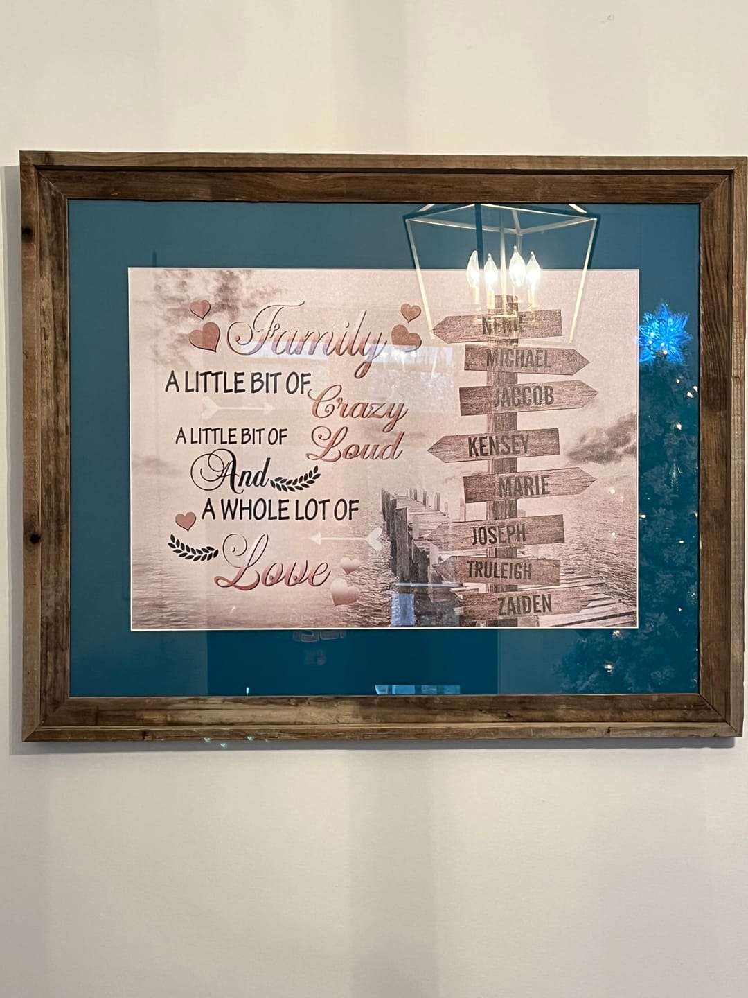 Customer photo review of Family A Little Bit Of Crazy - Personalized Canvas - Gift For Family