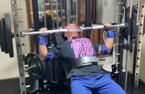 Customer photo review of Personal Record Advanced Elbow Wraps - PR903 - Blue Camo