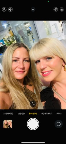 Customer photo review of Invisible Wire Extension - Mixed Blonde