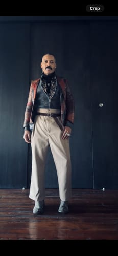 Customer photo review of Mens Solid High Waist Pocket Casual Pants SKUJ82789