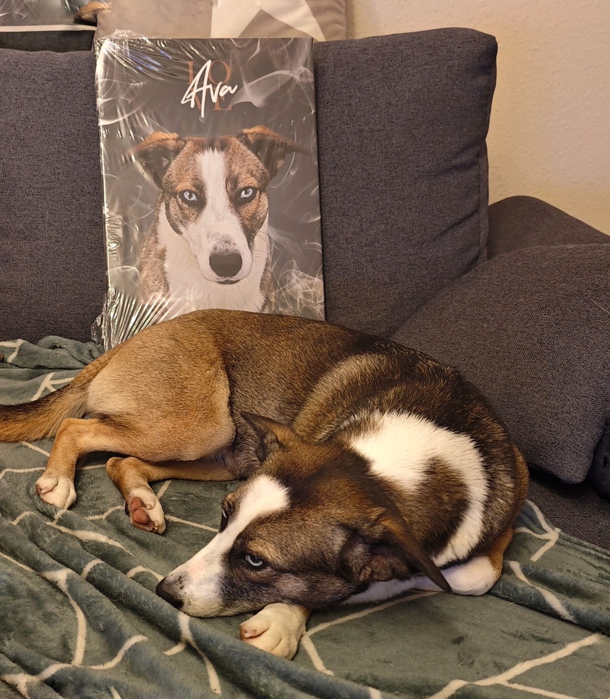 Customer photo review of Personalisiertes Portrait Poster und Leinwand - Rauch Stil