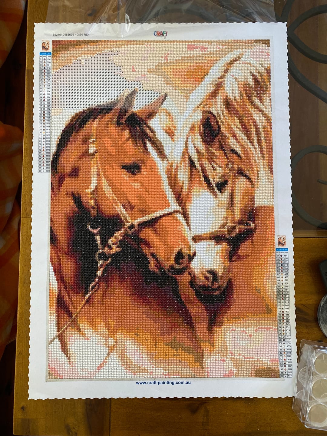Customer photo review of Full Drill - 5D DIY Diamond Painting Kits Loving Animal Horses
