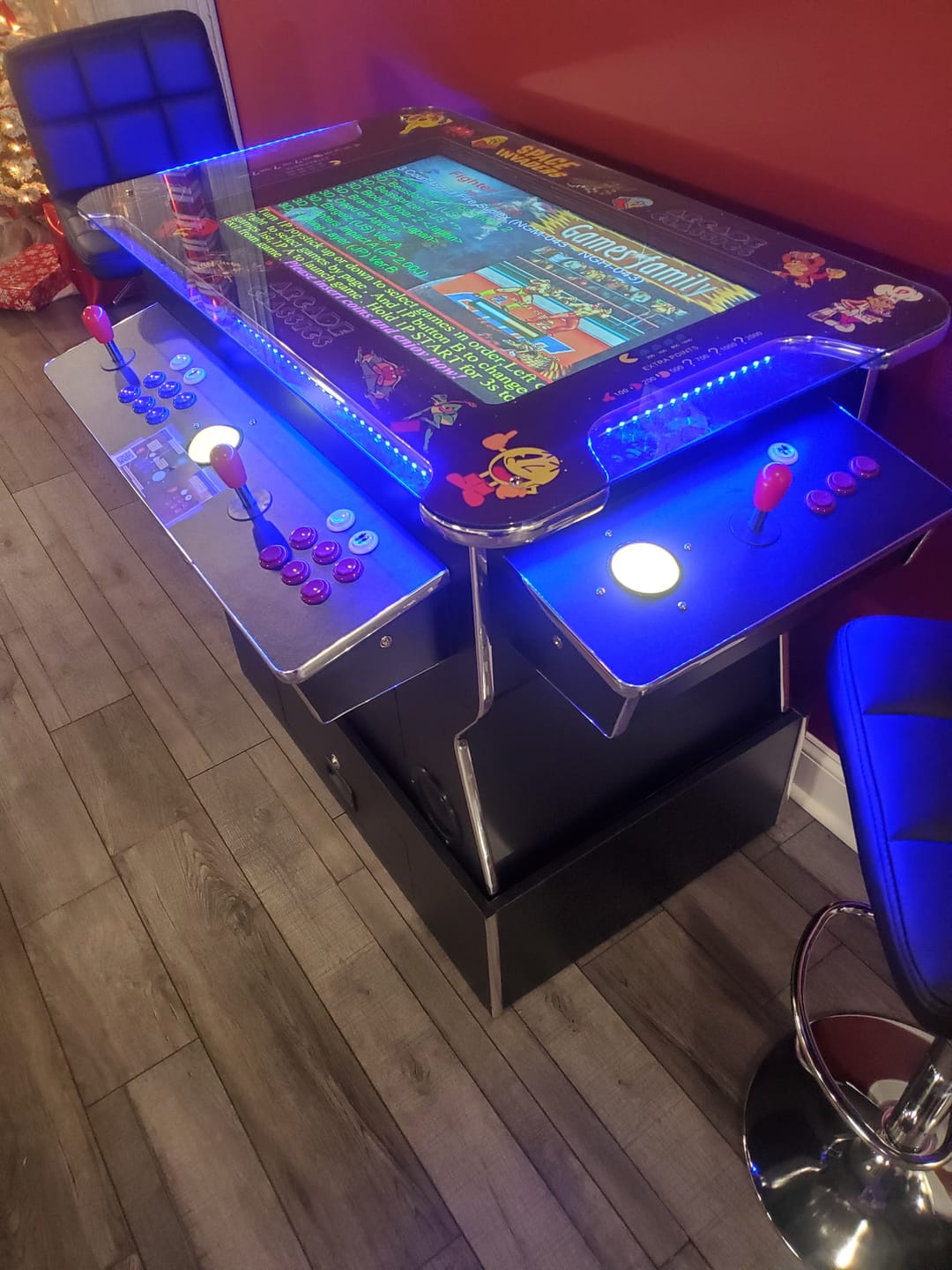 Customer photo review of Cocktail Arcade Machine 4500 Games 32 inch screen Tilt Up Black Lift Up Retro Multi-cade Table