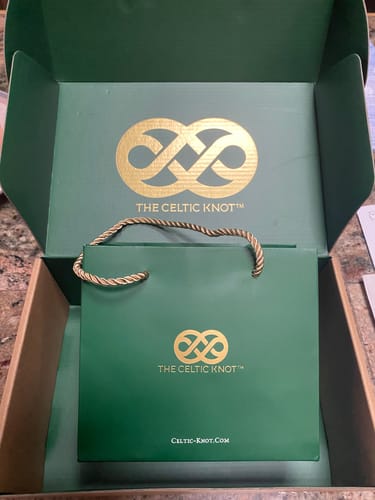 Customer photo review of Celtic Knot™ 18K White Gold Earrings