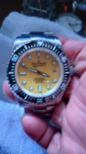 Customer photo review of Oceaneva™ Men's Deep Marine Explorer II 1250M Pro Diver Watch Yellow