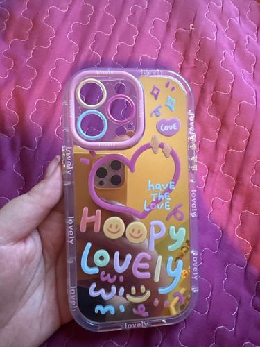 Customer photo review of Lovely Girl Heart Mirror iPhone Case