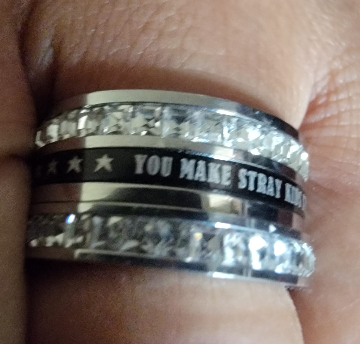 Customer photo review of Stray Kids matching ring collection