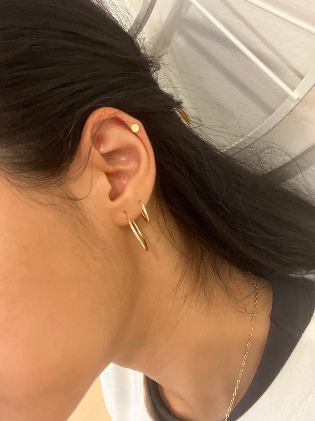 Customer photo review of The Perfect Medium Hoops