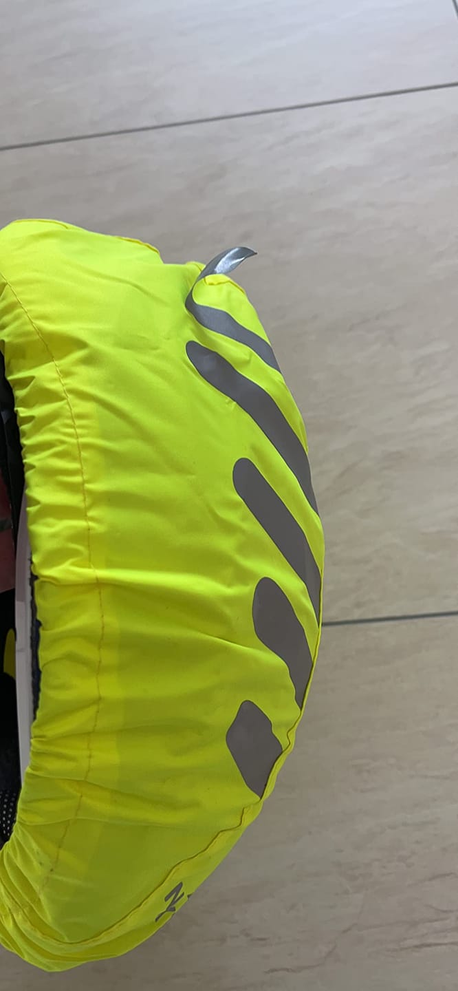 Customer photo review of Fahrradhelm Regenschutz - wasserdicht & reflektierend