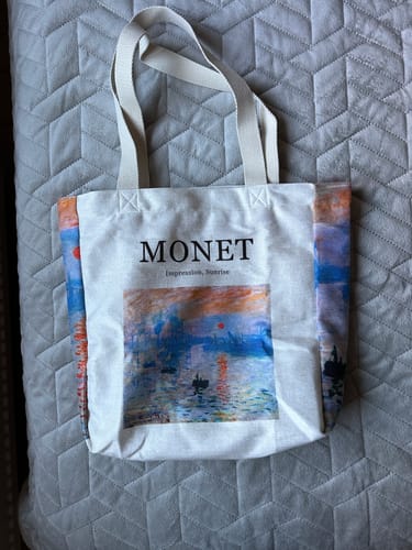 Customer photo review of Impression, Sunrise Painting by Claude Monet Omuz Çantası