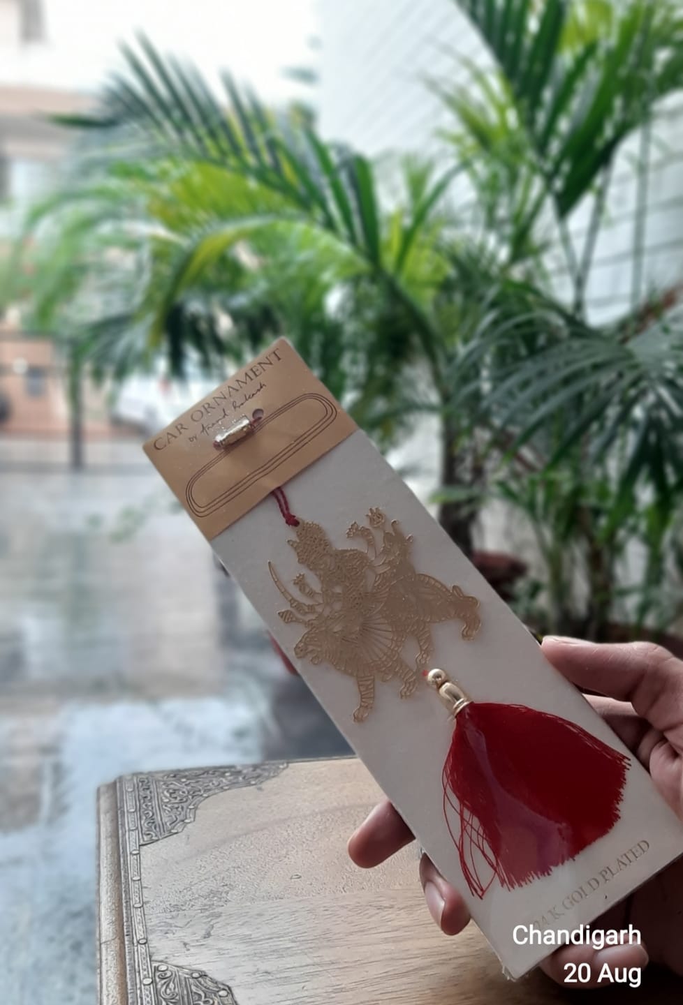 Customer photo review of Car Hanging Goldplated - Goddess Durga