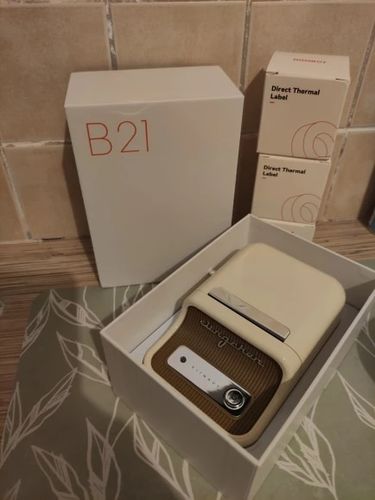 Customer photo review of B21 2 Inch Label Maker Machine with Tape - Efficient Labeling Solution