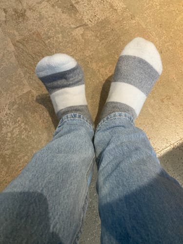 Customer photo review of J.B. Field's Resilient Wool Boot Knee High Socks (LARGE)