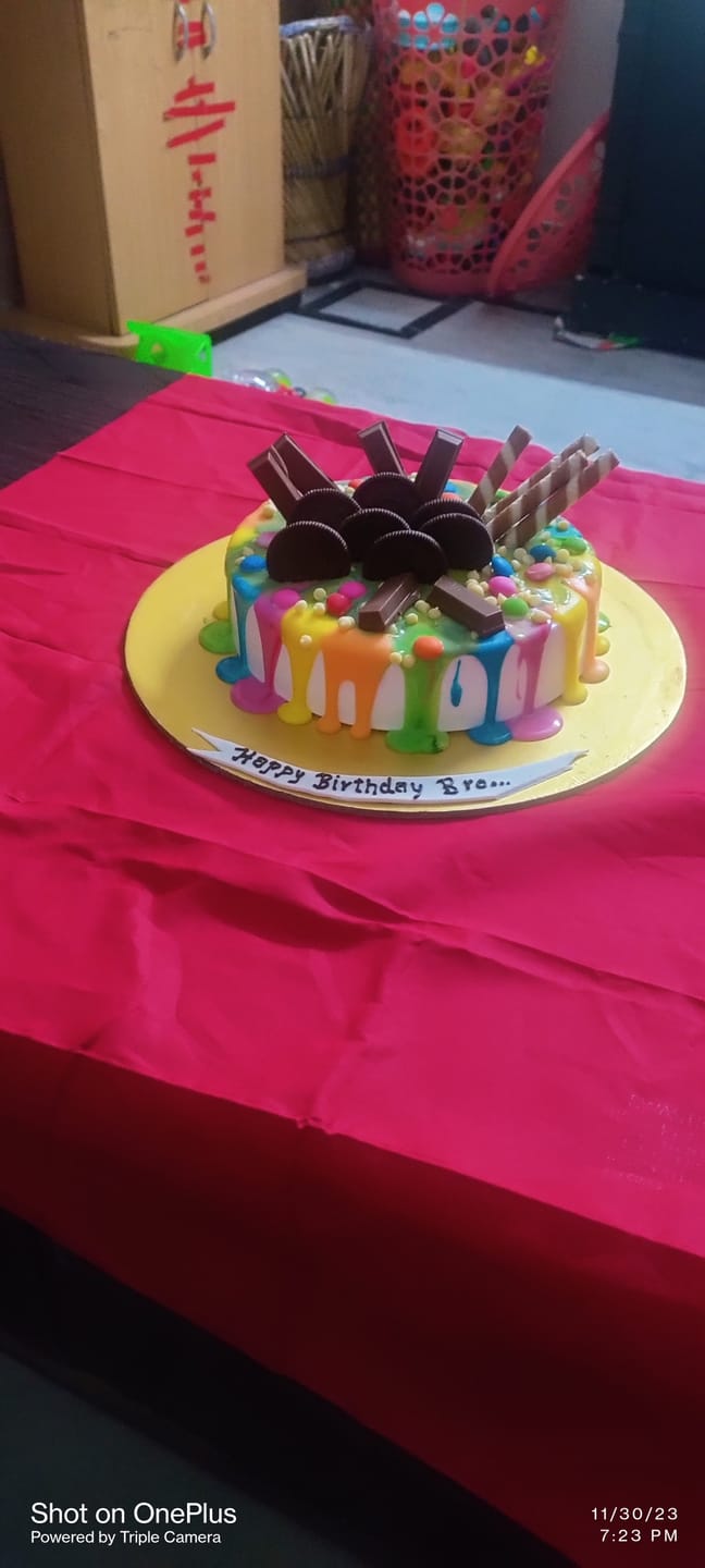 Customer photo review of Colorful Drip Cake