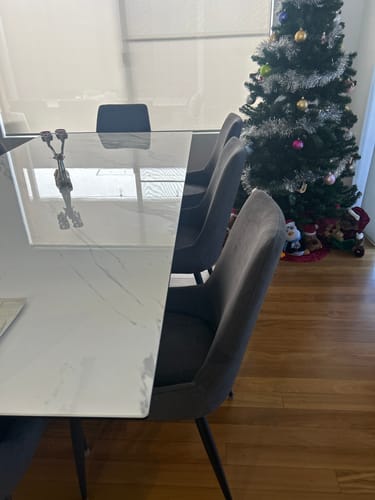Customer photo review of Spencer Fabric Dining Chair in Dark Grey