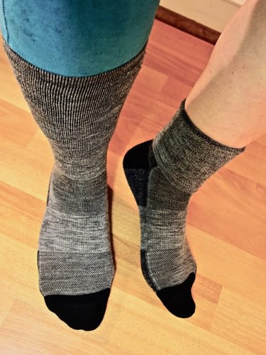 Customer photo review of 3 PAIR - J.B. Field's "Hiker GX" Merino Wool Hiking Sock (SLIGHTLY IMPERFECT)