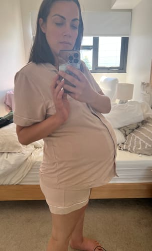 Customer photo review of Larah Maternity and Nursing Pyjama Set in Dusty Pink