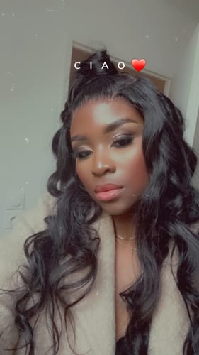 Customer photo review of Prédécoupé Front lace 13x6" Body Wave Brun Foncé « prêt-à-porter »