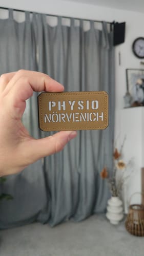 Customer photo review of Individuell gestaltbare  Lasercut Textil Patches ( Ab 1 Stück )