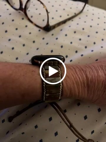 Customer video review of Delicate Picasso Jasper Apple Watch Strap