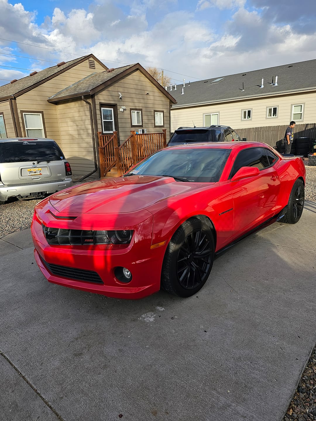 Customer photo review of 2010-2015 Chevy Camaro Evo Style Gloss Black Side Skirt Rockers