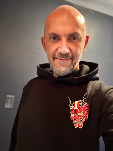 Customer photo review of The Oni Embroidered Sukajan Hoodie
