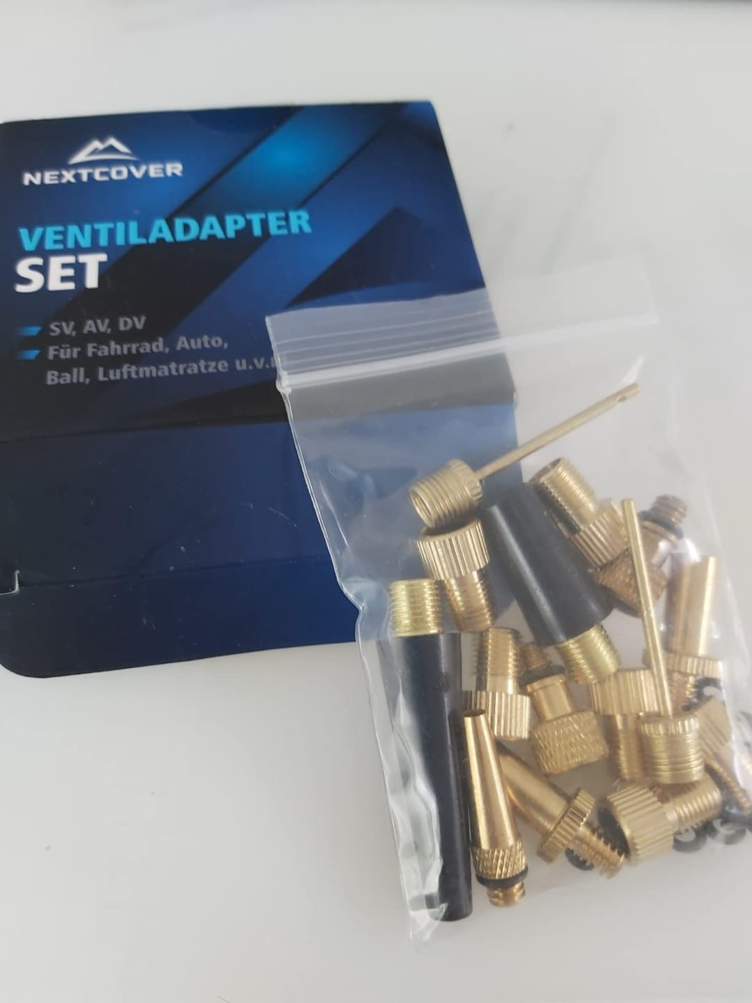 Customer photo review of Fahrradventil Adapter Set - immer das passende Ventil!