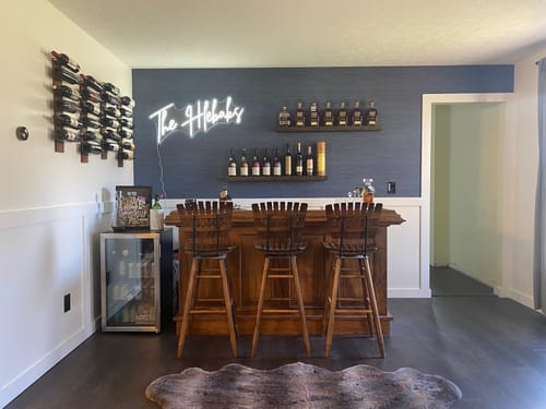 Customer photo review of Rustic Floating Shelves