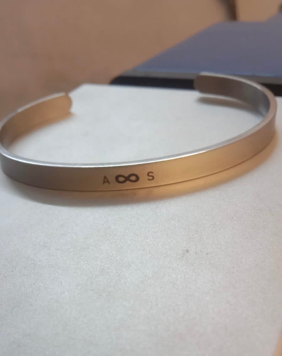 Customer photo review of Personalised Silver Kada
