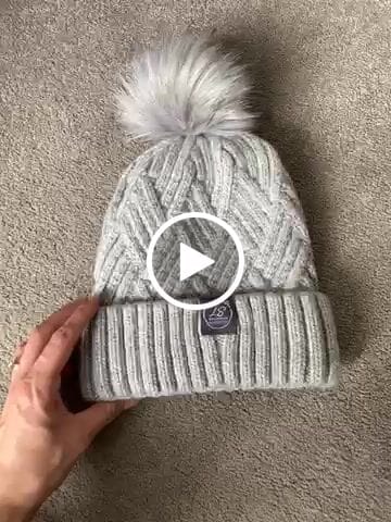 Customer video review of Mulberry Silk-Lined Cashmere Beanie Hat With Removable Pom Pom