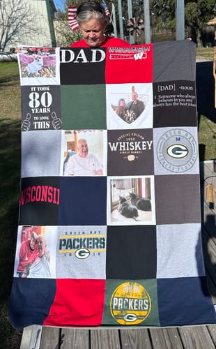 T-shirt quilt featuring green bay packers by diana from TX