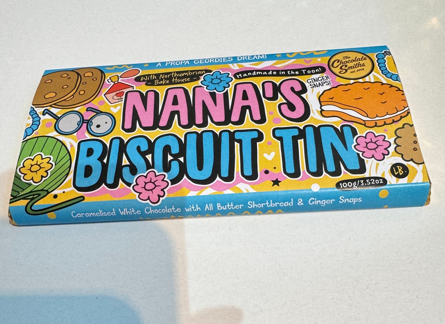 Customer photo review of Nana’s Biscuit Tin Bar 100g