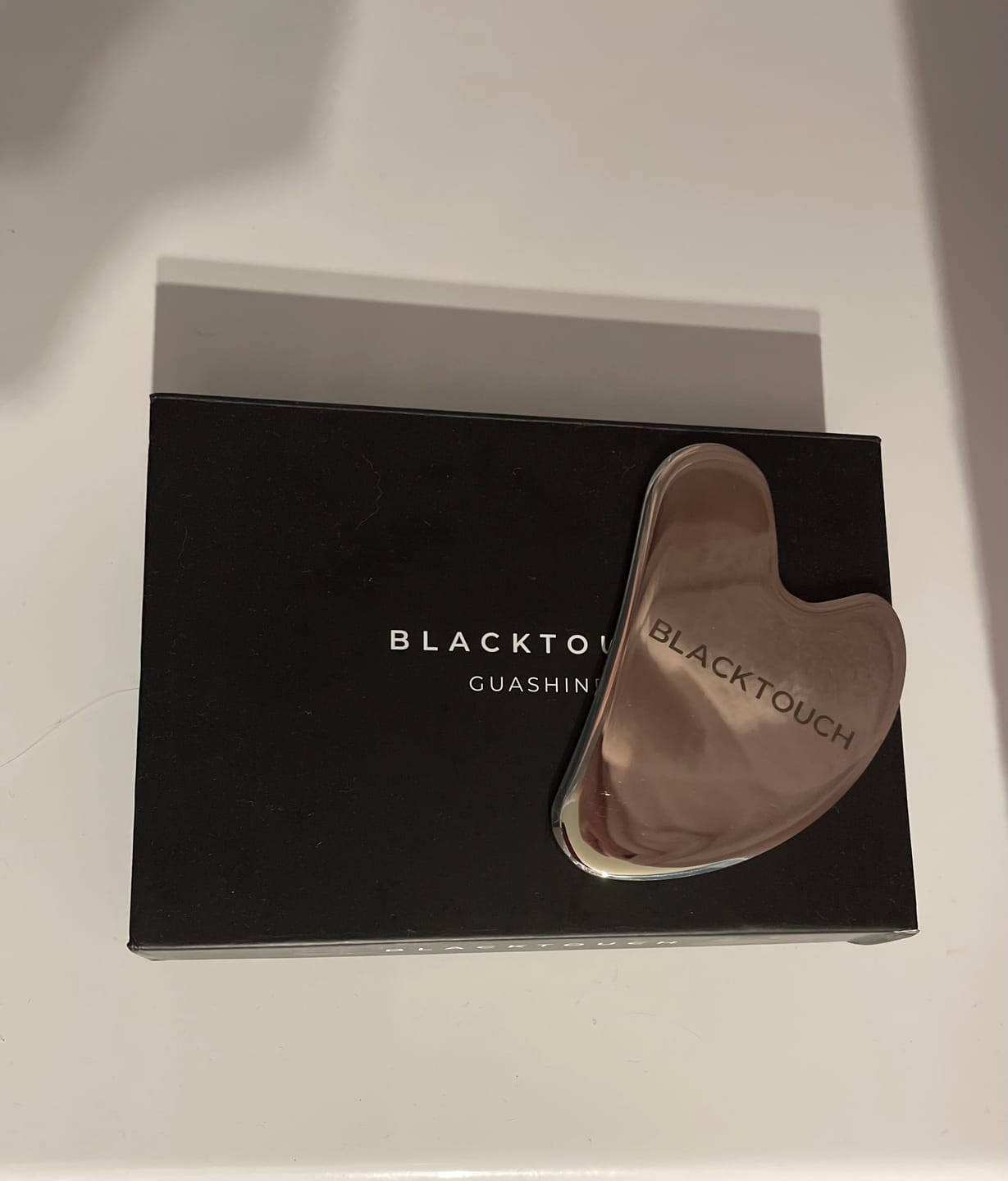 Customer photo review of Сталевий шкребок для гуа-ша масажу обличчя