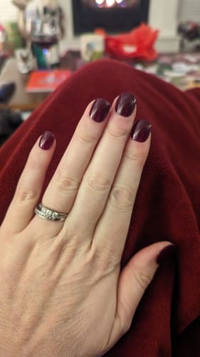 Customer photo review of You Had Me At Merlot Press On Nails (24PC)