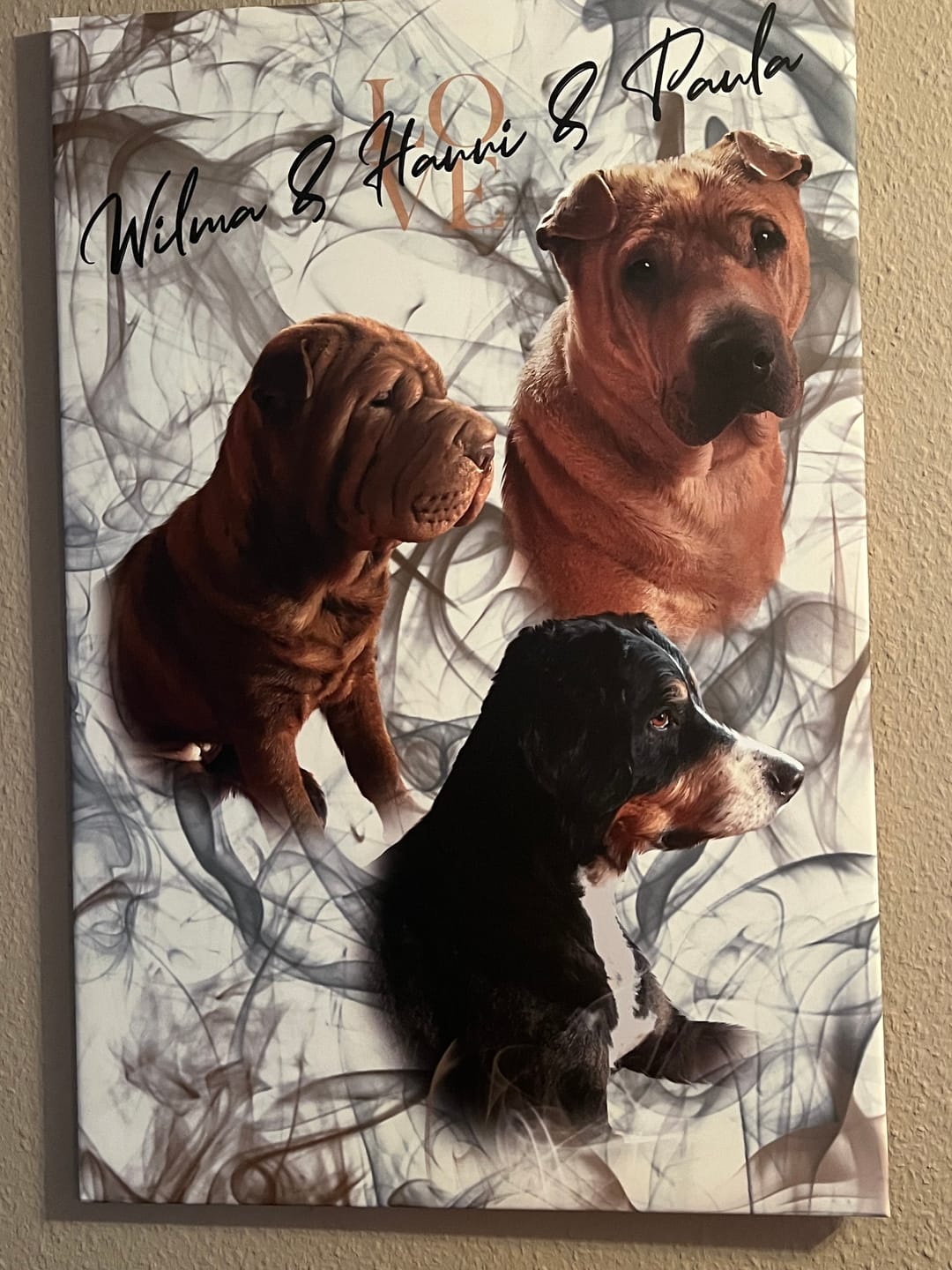 Customer photo review of Personalisiertes Portrait Poster und Leinwand - Rauch Stil